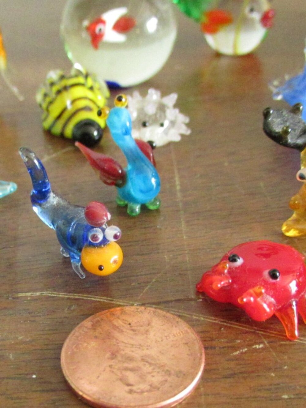 Blown Glass Animal Figurines Lot • Mixed Sizes • Art Glass Creatures - Picture 6 of 10